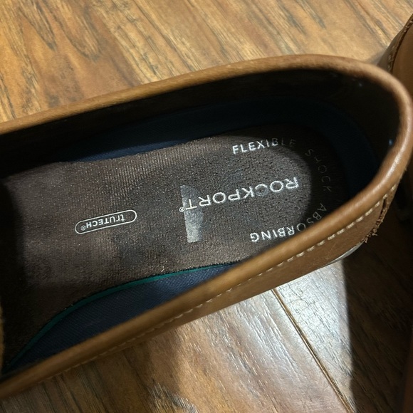 ROCKPORT Mens Tan PRESTON Penny Loafers Shoes Size 9.5 Casual Classic Style - Picture 6 of 7